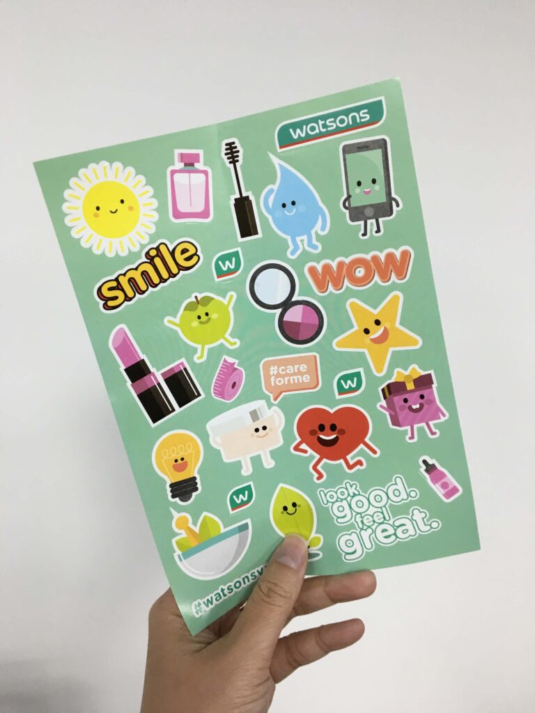 Quà tặng sticker từ Watsons Việt Nam